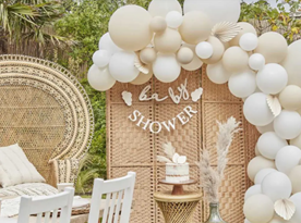 slingershop babyshower versiering
